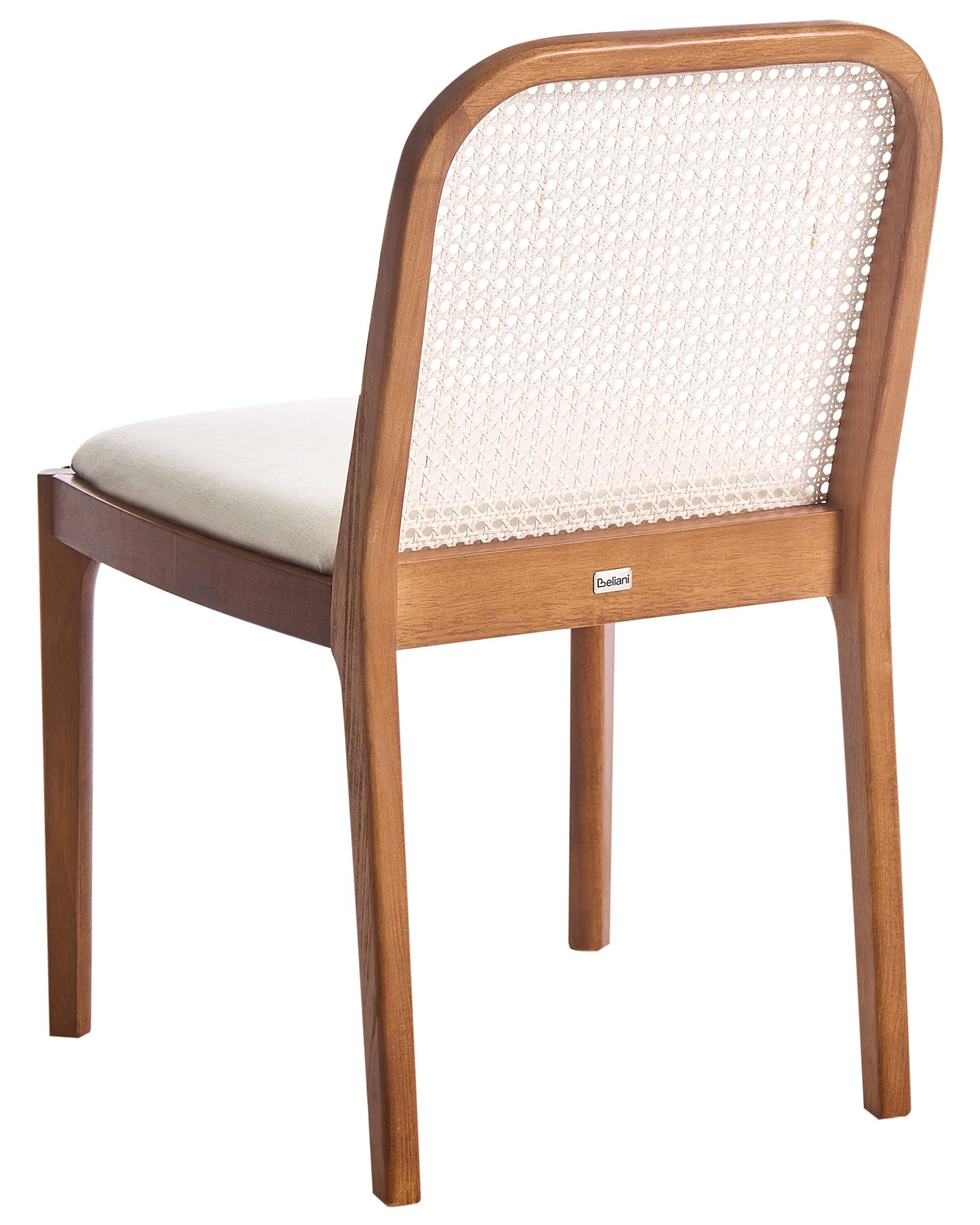 Set of 2 Dining Chairs EDINA Fabric Brown/ Beige