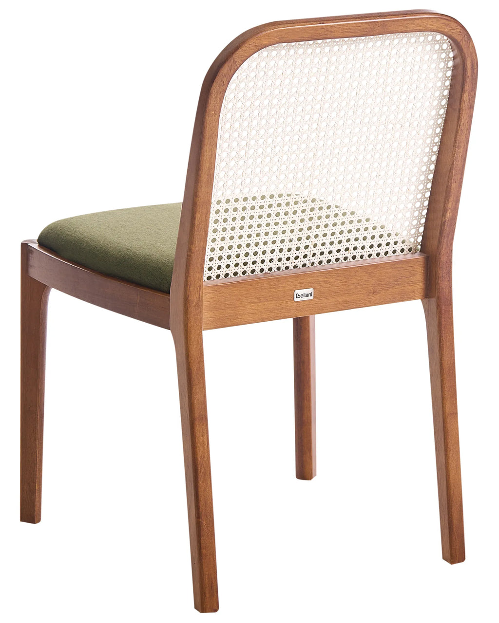 Set of 2 Dining Chairs EDINA Fabric Brown/ Green
