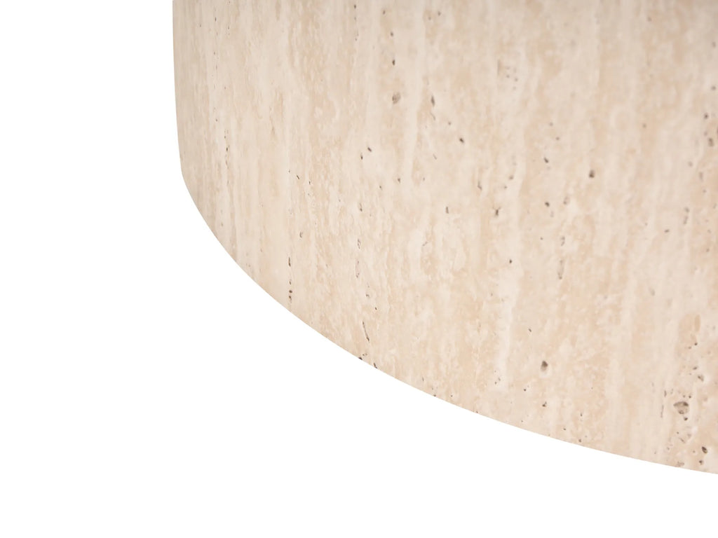 Set of 2 Coffee Tables MANTI Travertine Effect