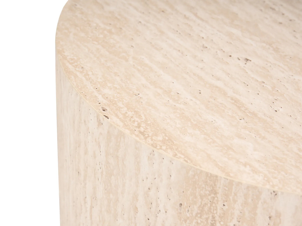 Set of 2 Coffee Tables MANTI Travertine Effect