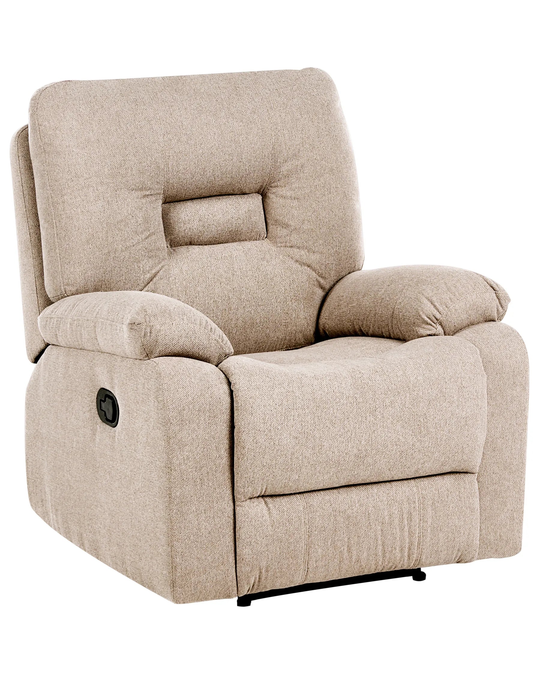 Recliner Chair BERGEN with Footrest Fabric Beige