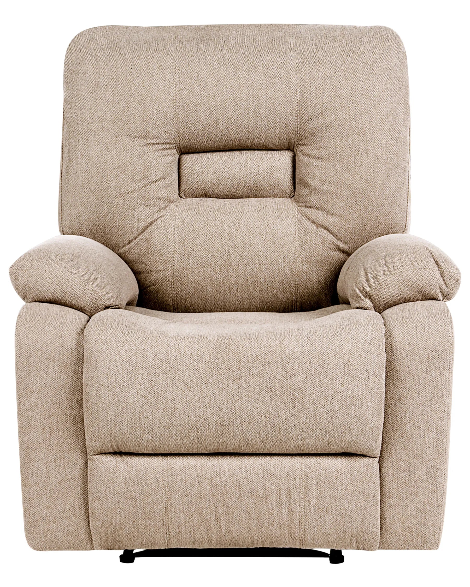 Recliner Chair BERGEN with Footrest Fabric Beige