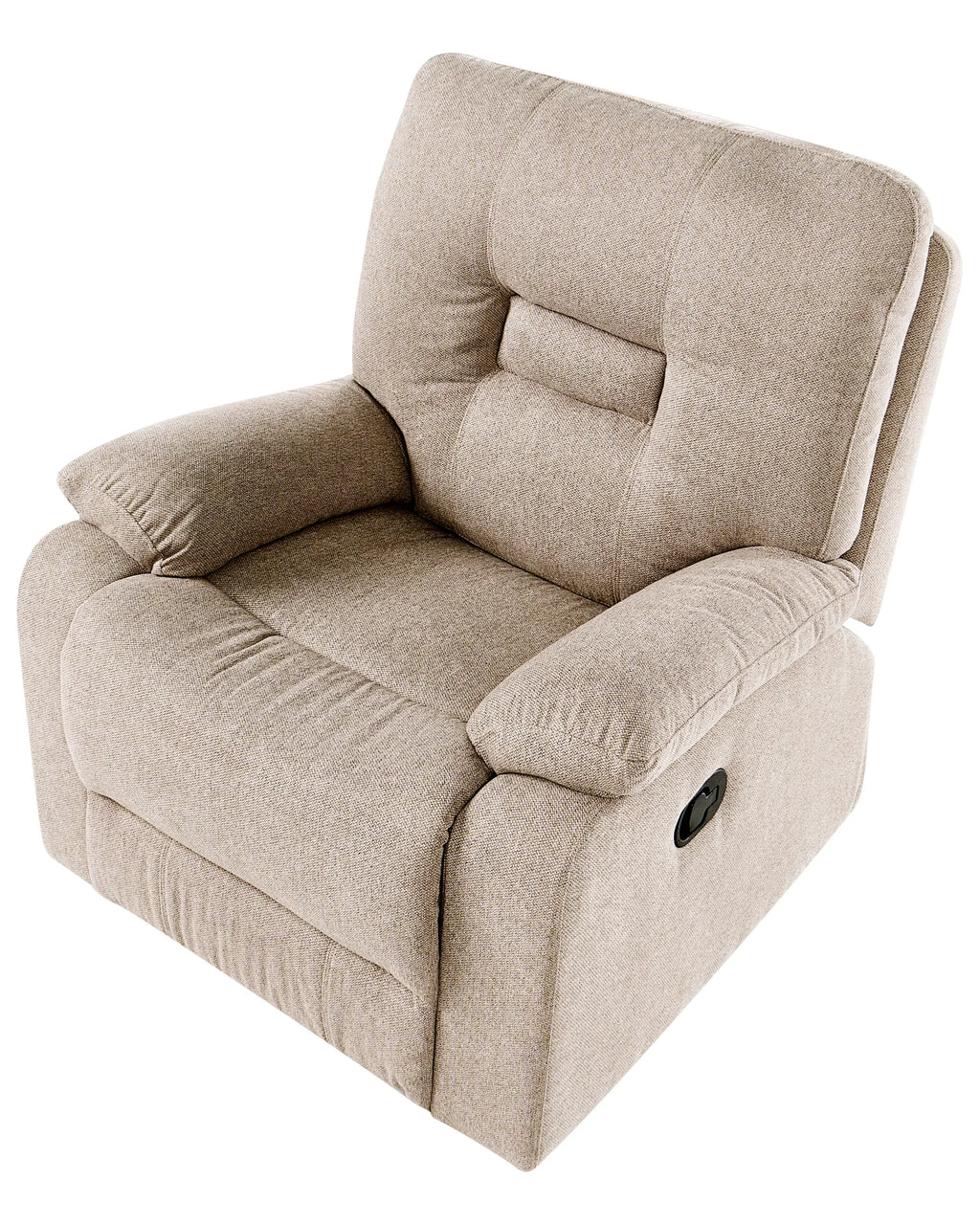 Recliner Chair BERGEN with Footrest Fabric Beige