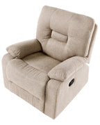 Recliner Chair BERGEN with Footrest Fabric Beige
