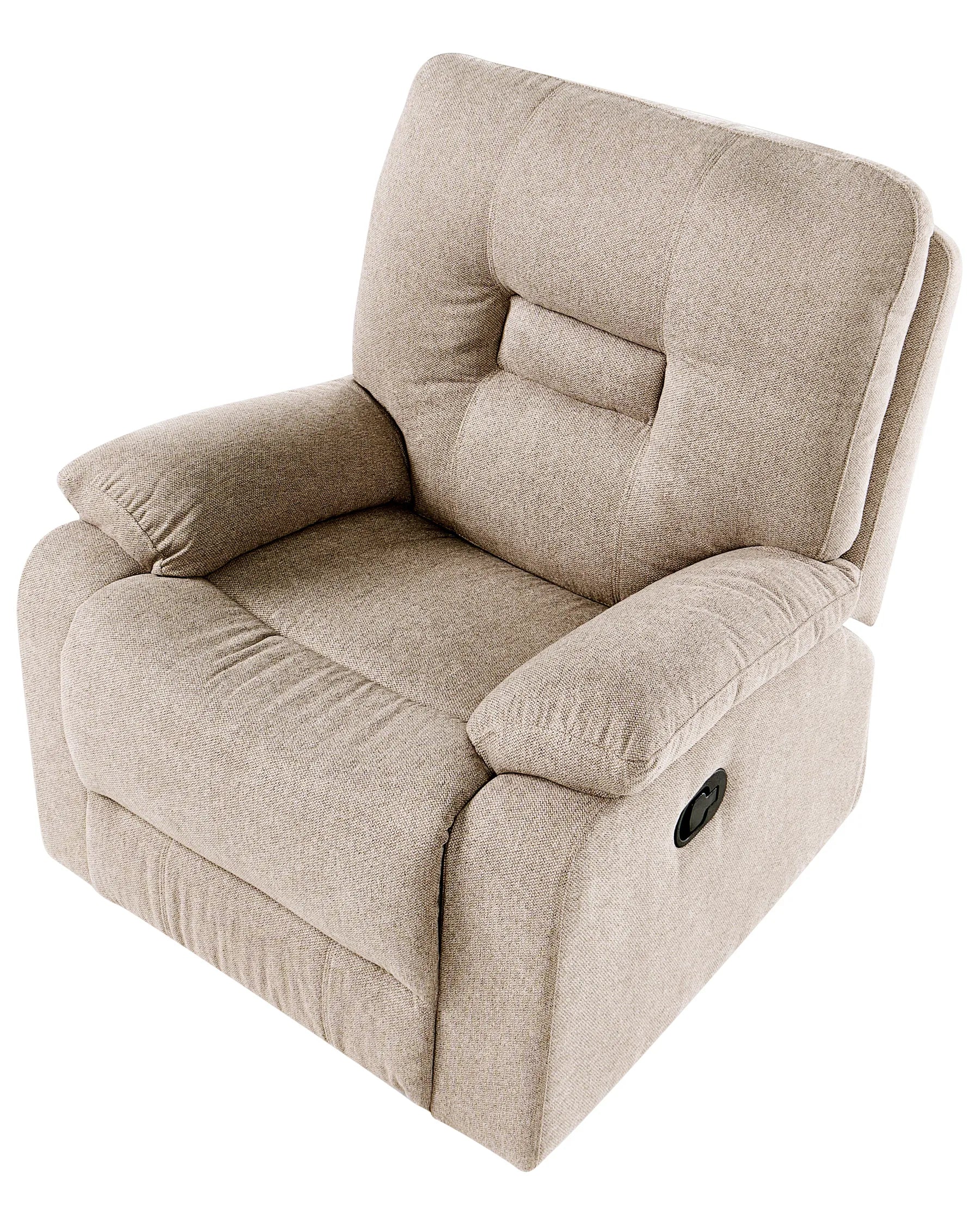 Recliner Chair BERGEN with Footrest Fabric Beige