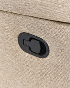 Recliner Chair BERGEN with Footrest Fabric Beige