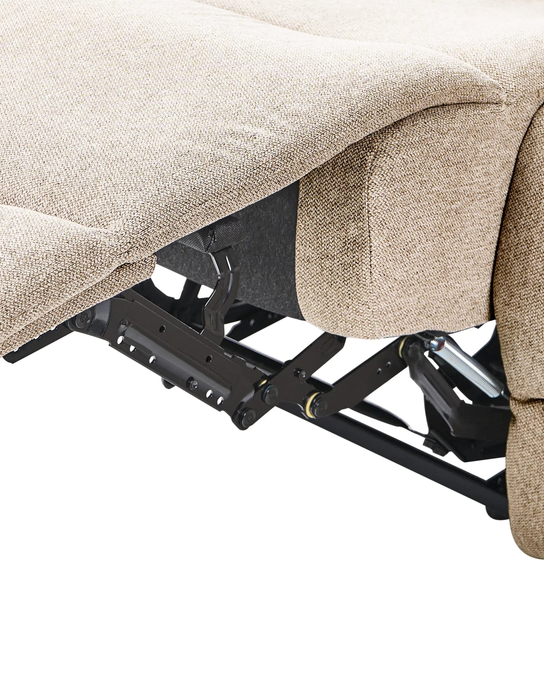 Recliner Chair BERGEN with Footrest Fabric Beige