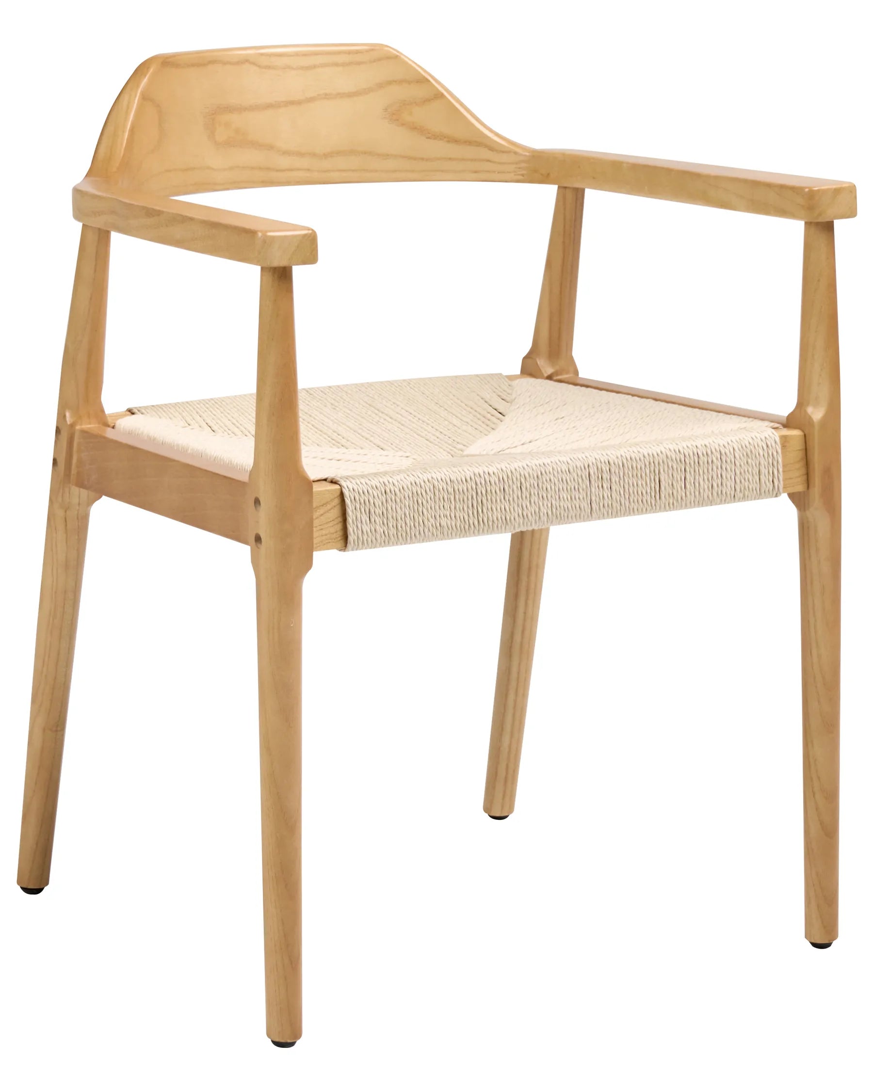 Set of 2 Dining Chairs OAKDALE Wood Light Brown/ Beige