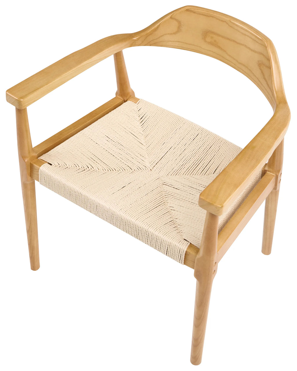 Set of 2 Dining Chairs OAKDALE Wood Light Brown/ Beige
