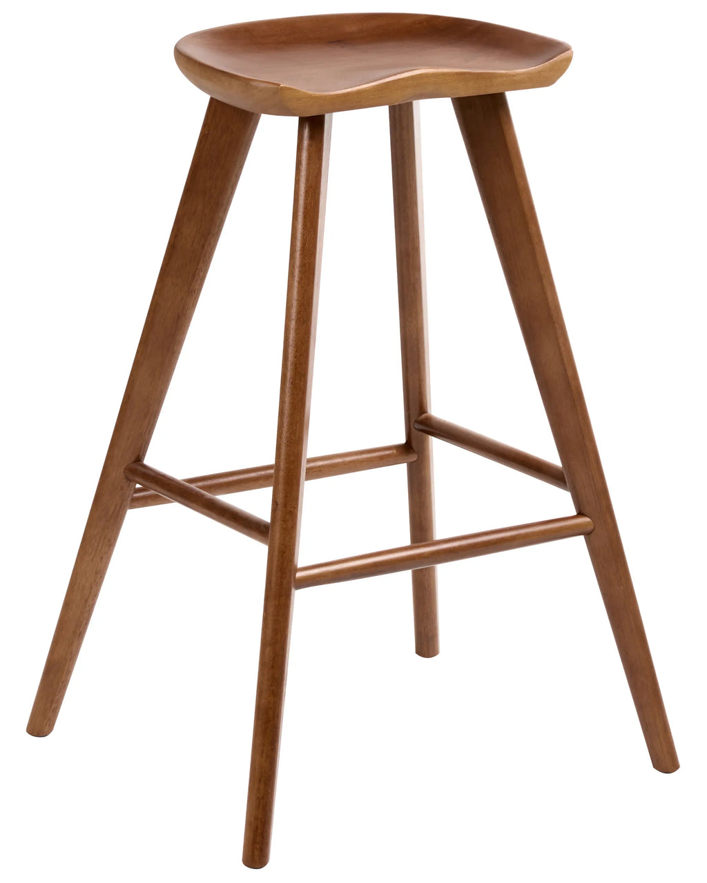 Set of 2 Bar Stools CANDO Brown