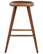 Set of 2 Bar Stools CANDO Brown