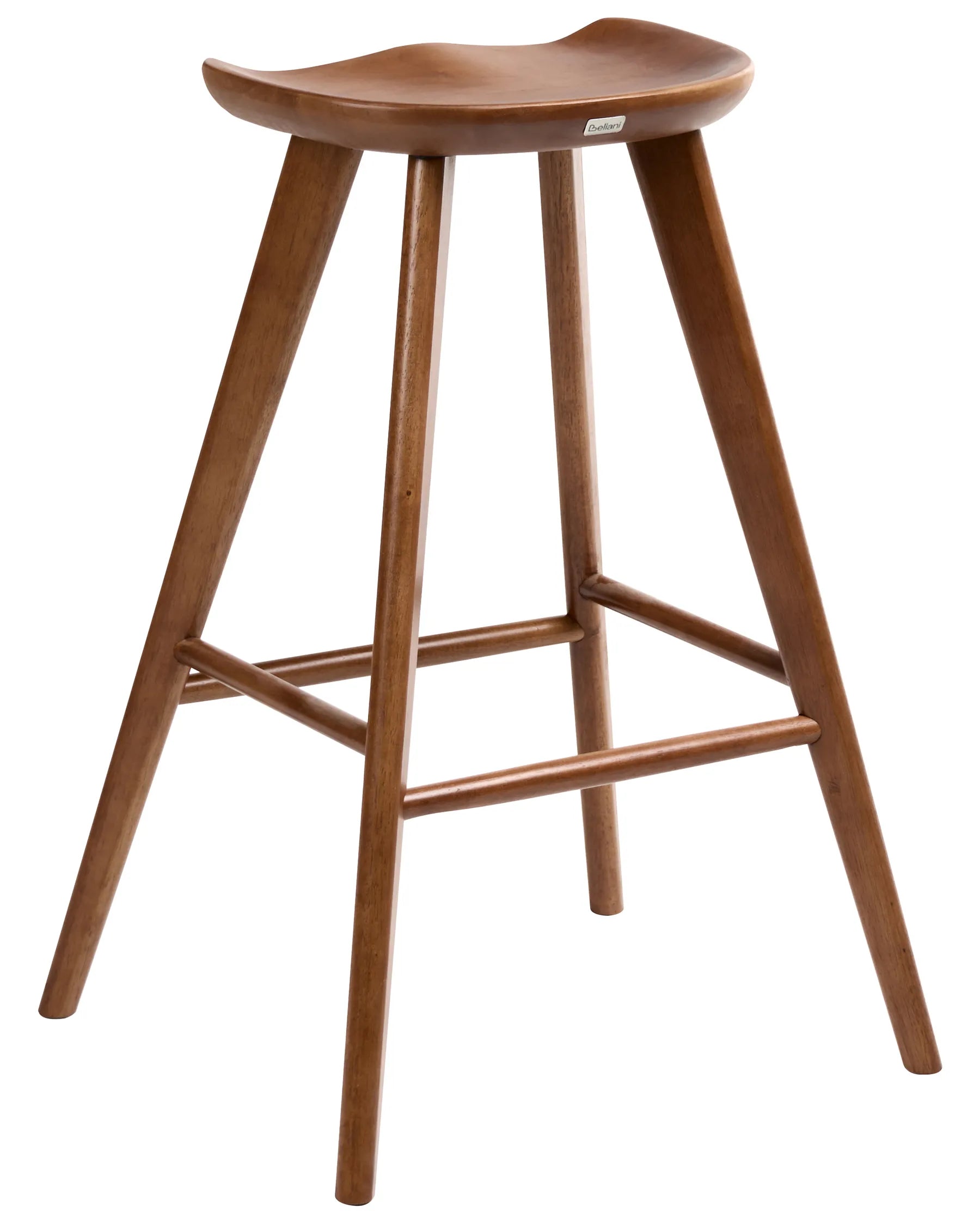 Set of 2 Bar Stools CANDO Brown