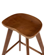 Set of 2 Bar Stools CANDO Brown