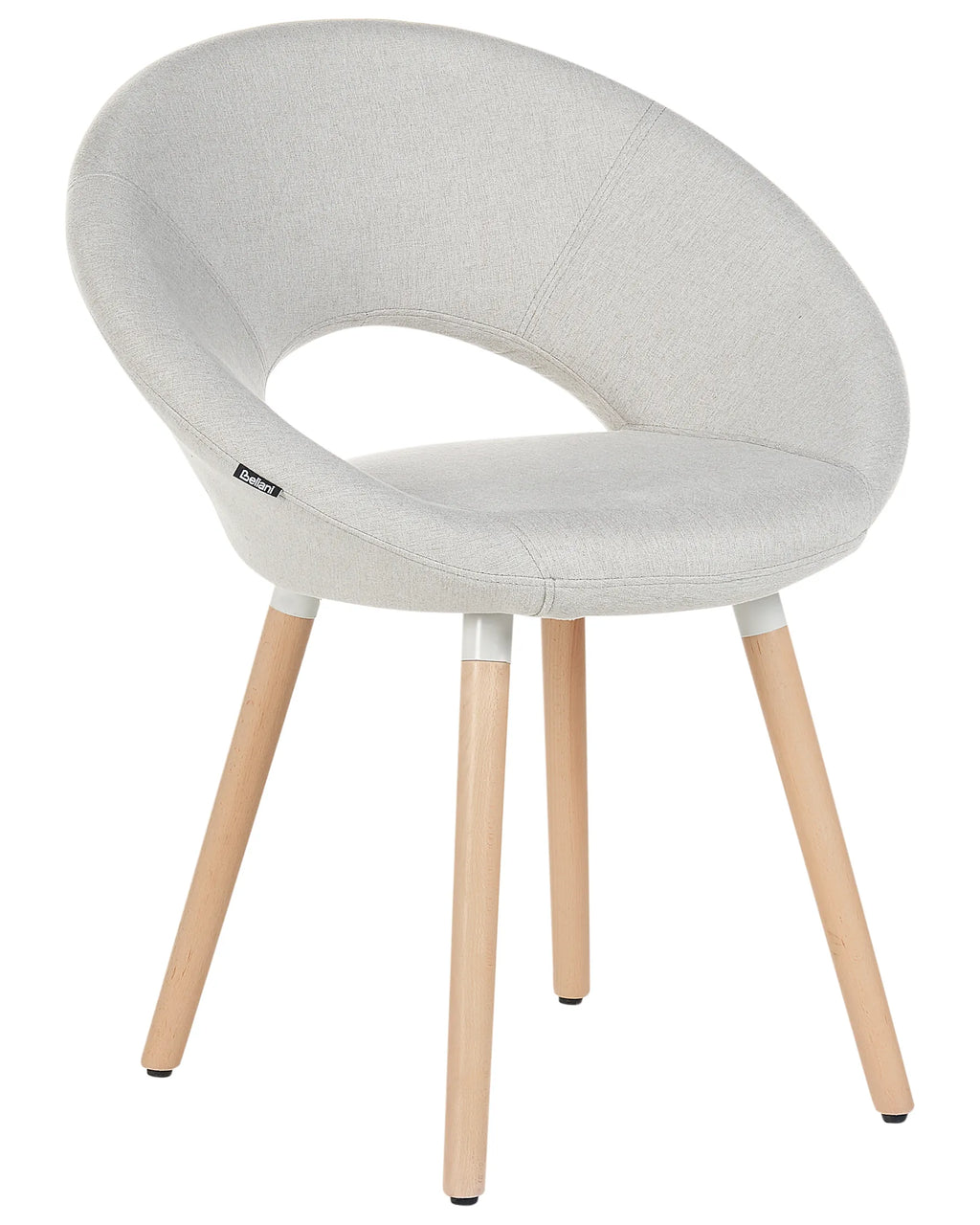 Set of 2 Dining Chairs ROSLYN Fabric Light Grey