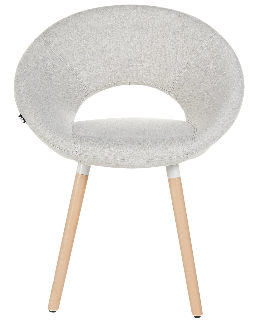 Set of 2 Dining Chairs ROSLYN Fabric Light Grey