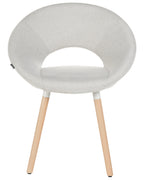 Set of 2 Dining Chairs ROSLYN Fabric Light Grey