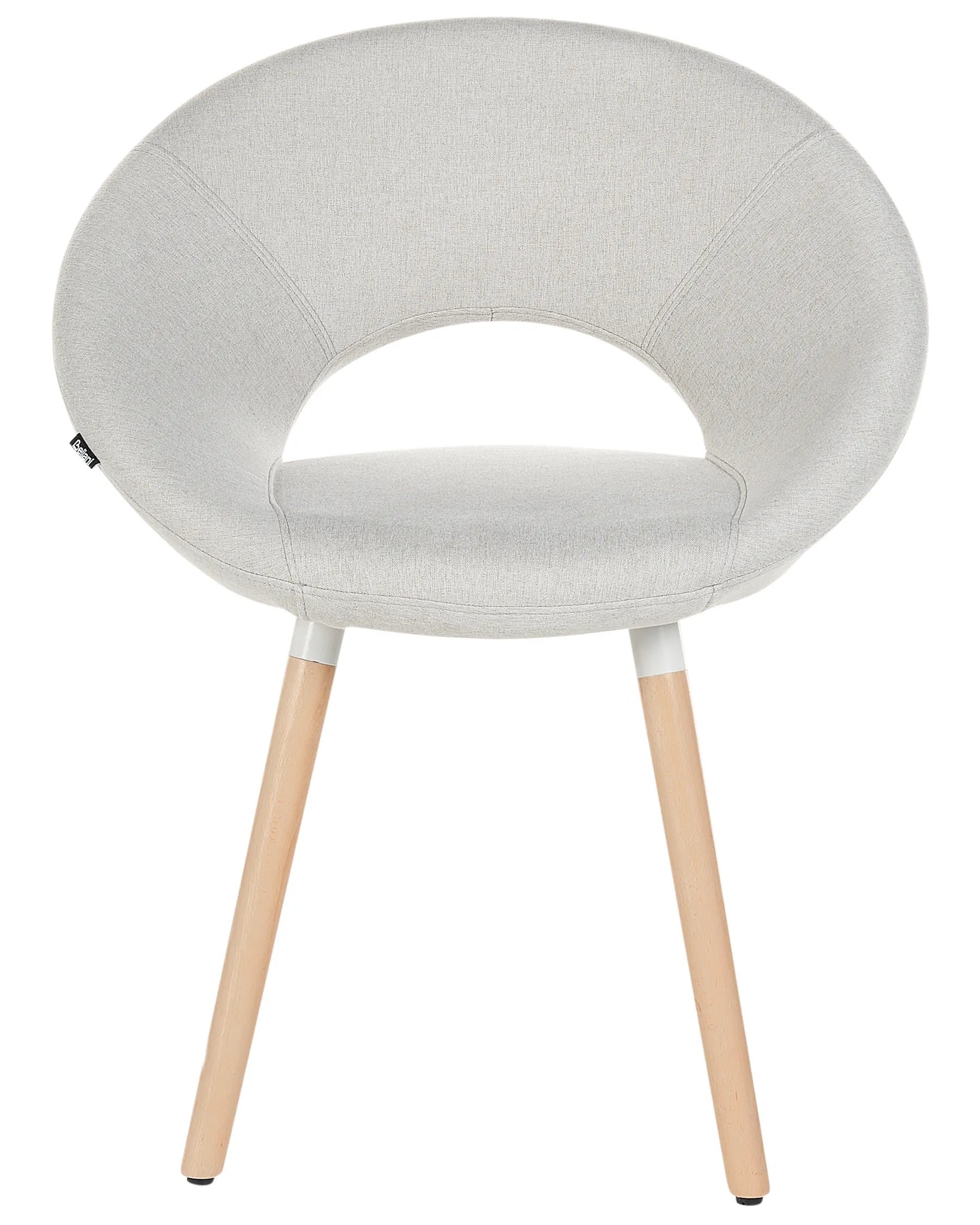 Set of 2 Dining Chairs ROSLYN Fabric Light Grey