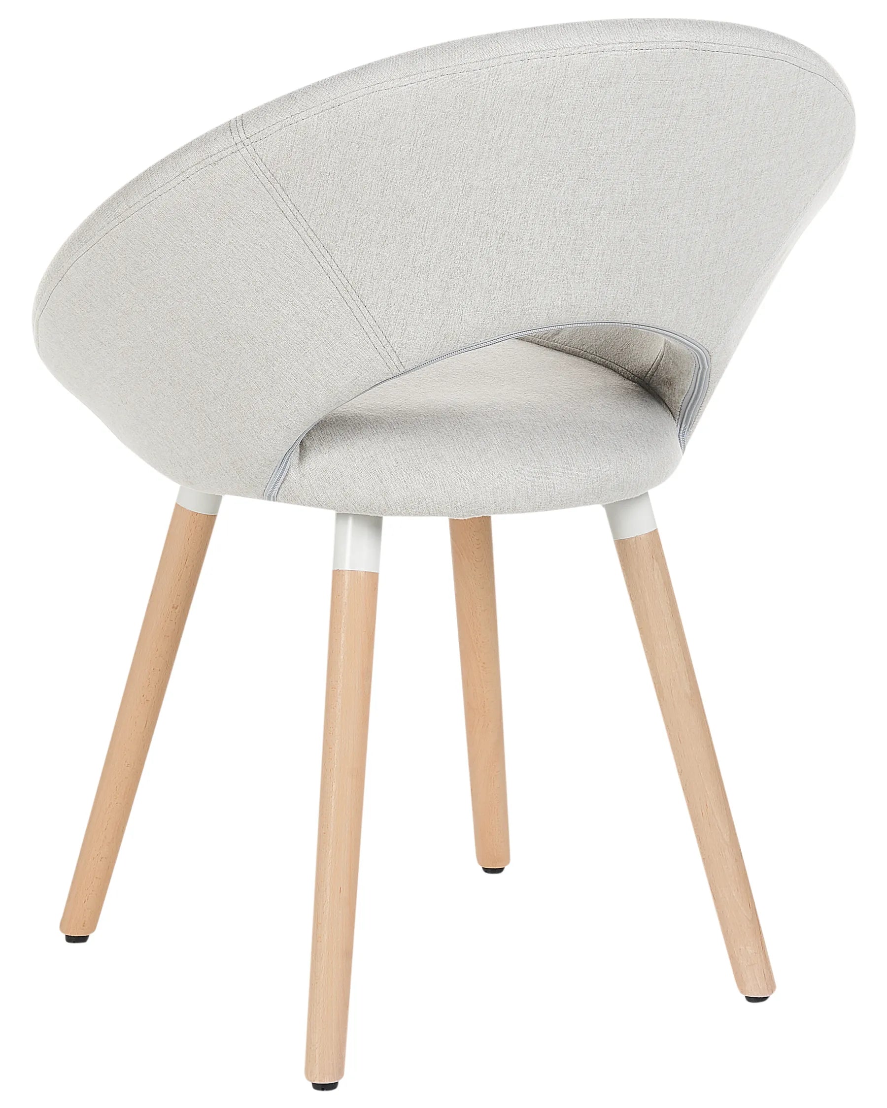 Set of 2 Dining Chairs ROSLYN Fabric Light Grey