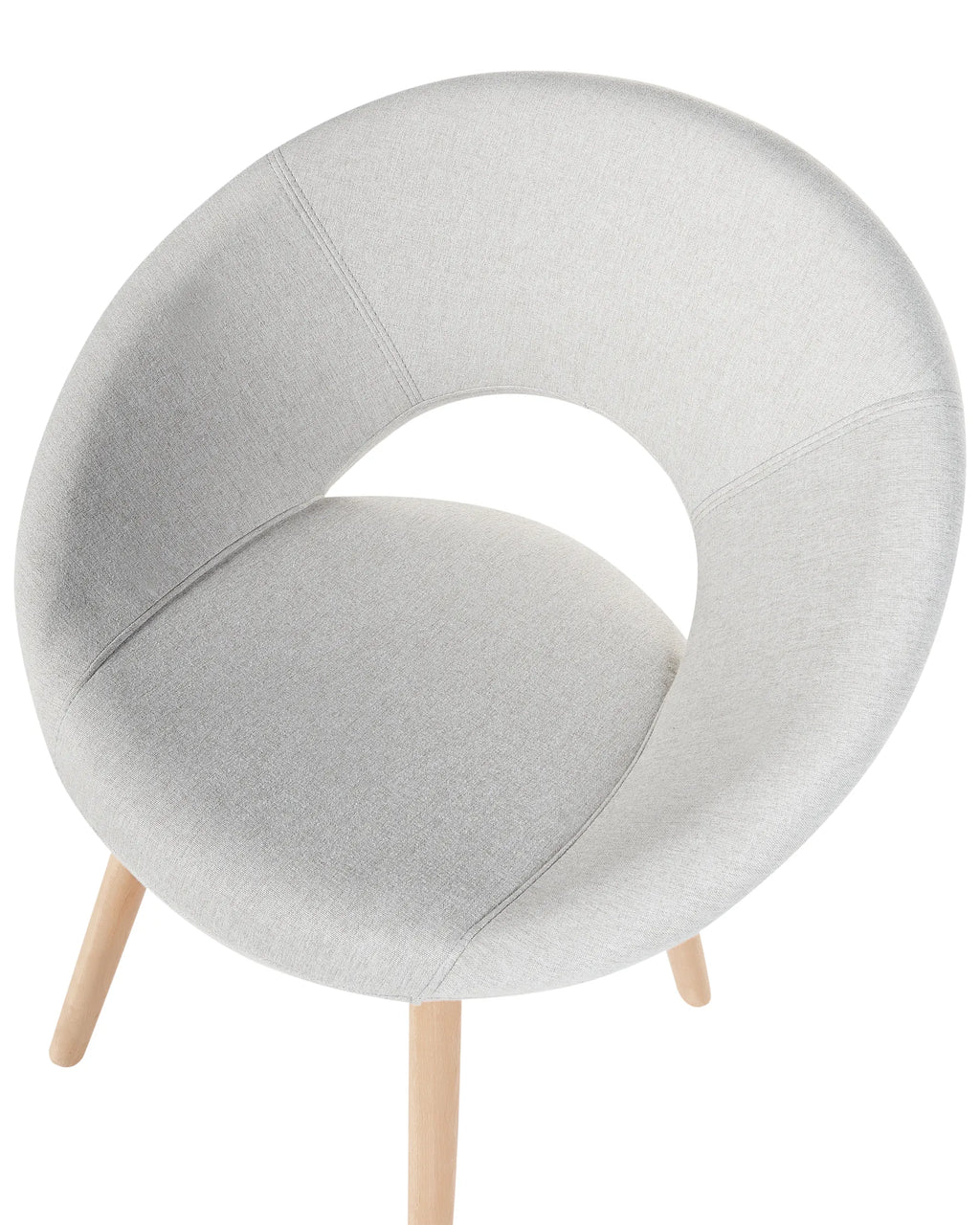 Set of 2 Dining Chairs ROSLYN Fabric Light Grey
