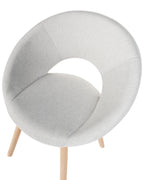 Set of 2 Dining Chairs ROSLYN Fabric Light Grey