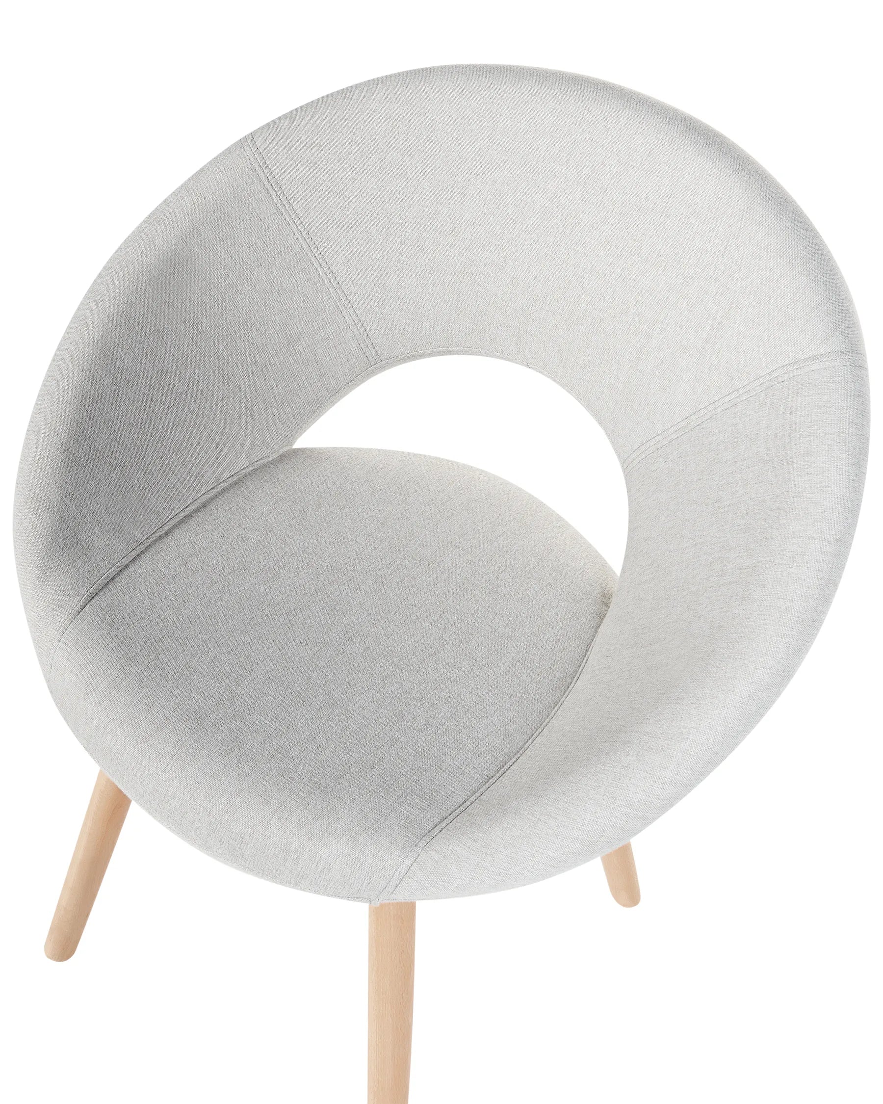 Set of 2 Dining Chairs ROSLYN Fabric Light Grey