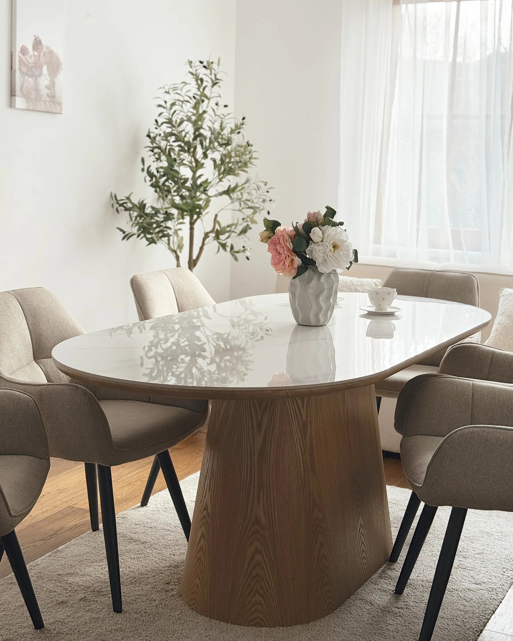 Dining Table LOCKHART Light Ash Wood 180 cm 90 cm
