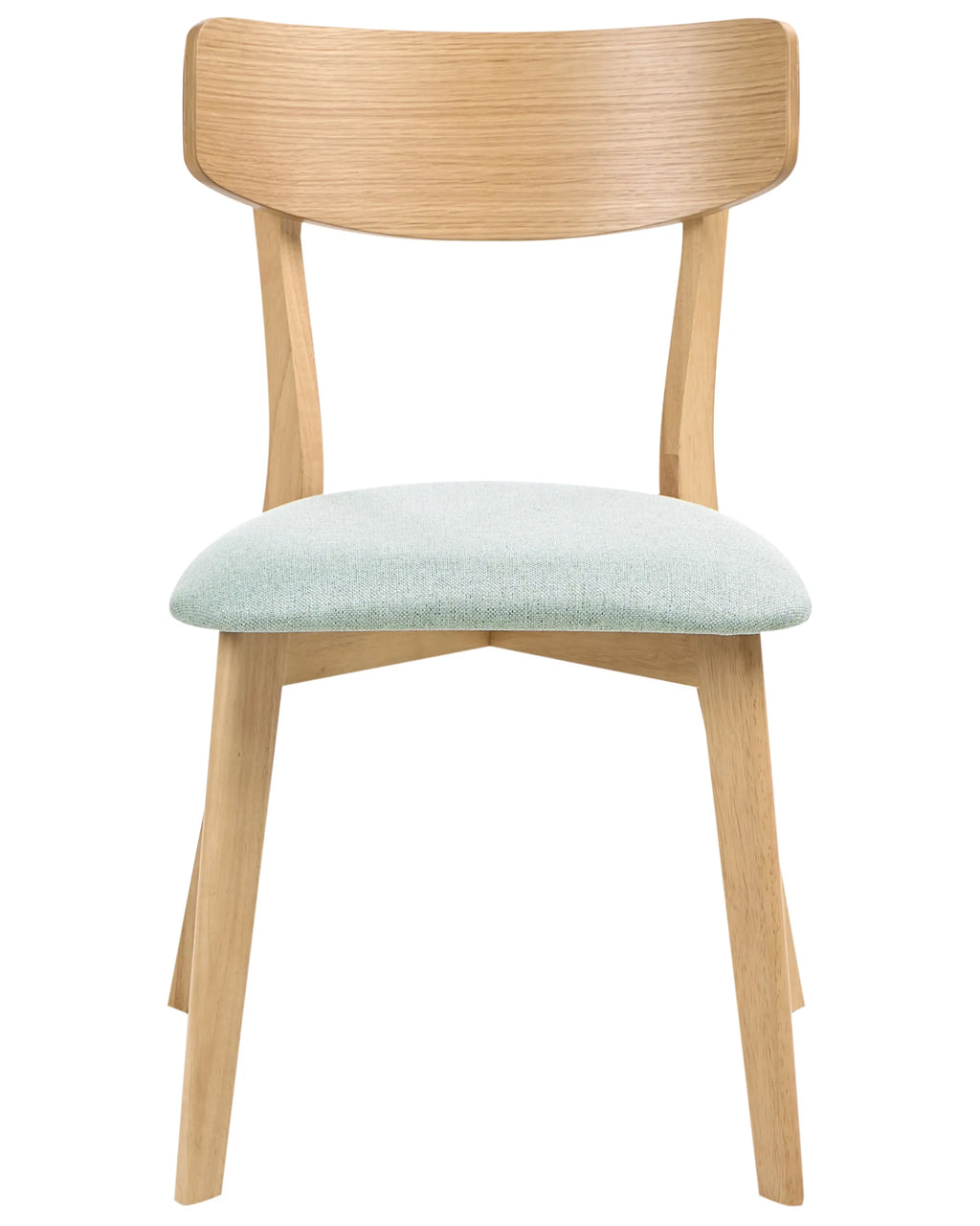 Set of 2 Dining Chairs HOPE Wood Light Brown/ Mint