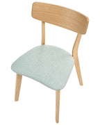 Set of 2 Dining Chairs HOPE Wood Light Brown/ Mint
