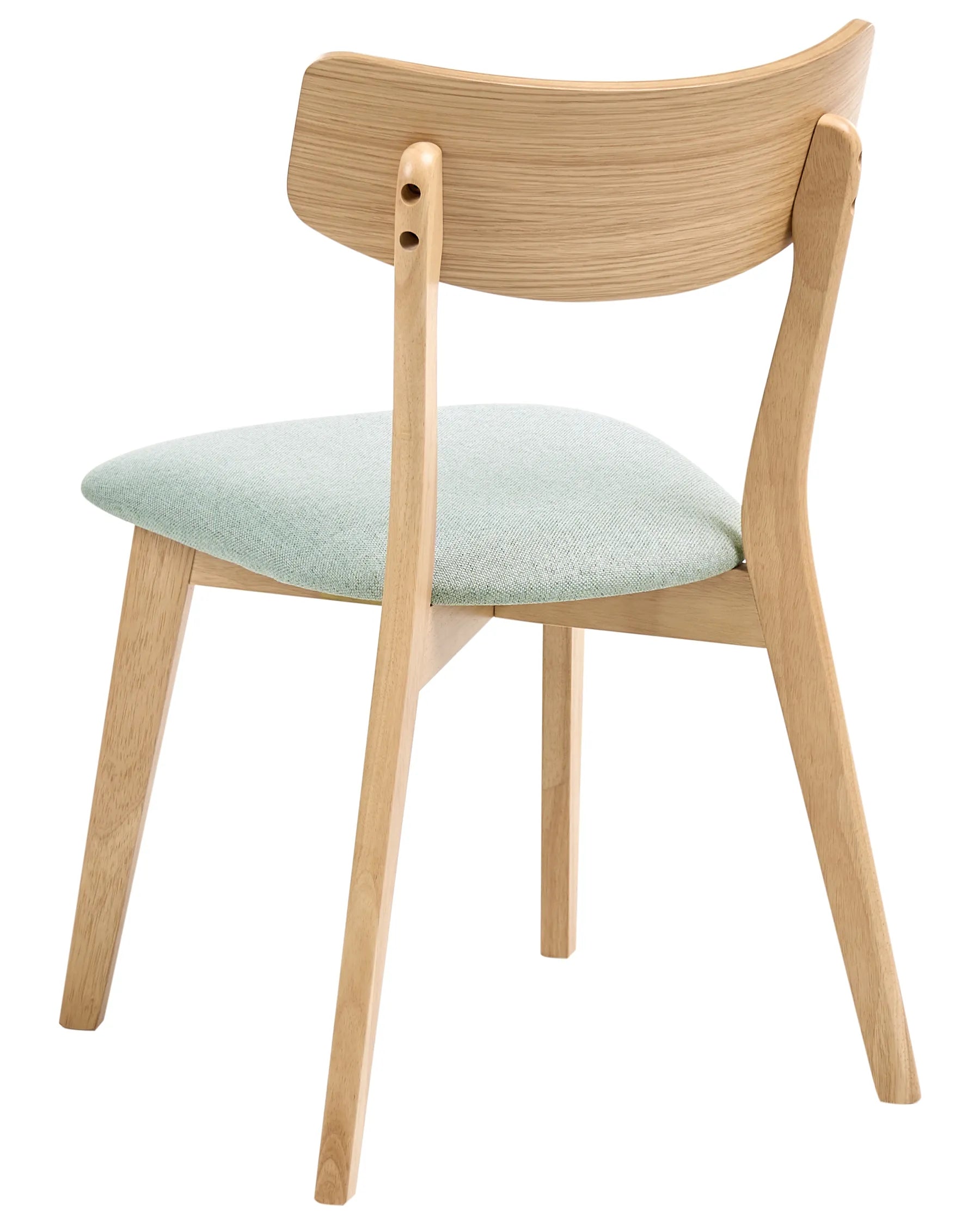 Set of 2 Dining Chairs HOPE Wood Light Brown/ Mint
