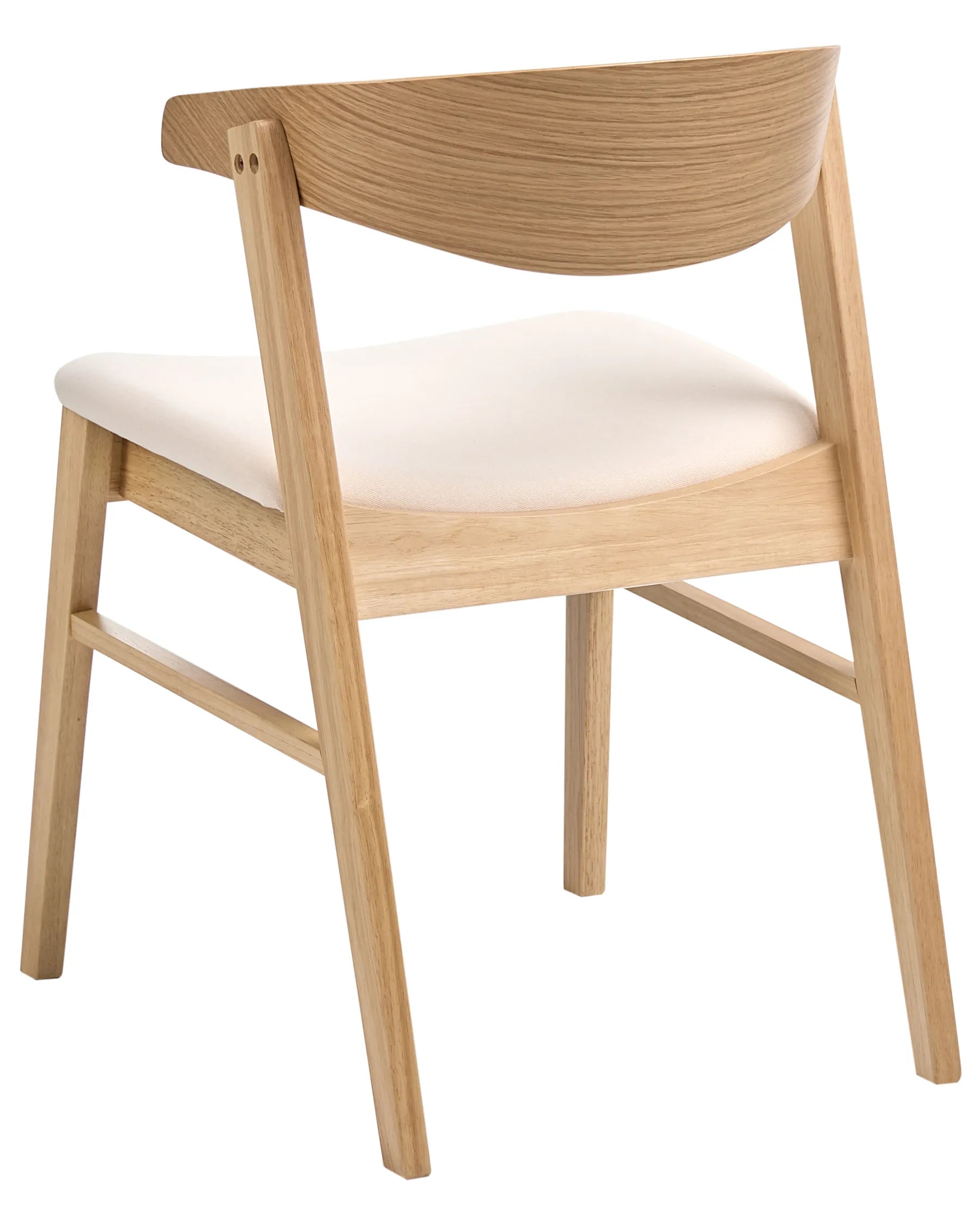 Set of 2 Dining Chairs LILLY Fabric Light Brown/ Off-White