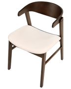 Set of 2 Dining Chairs LILLY Fabric Dark Brown/ Off-White