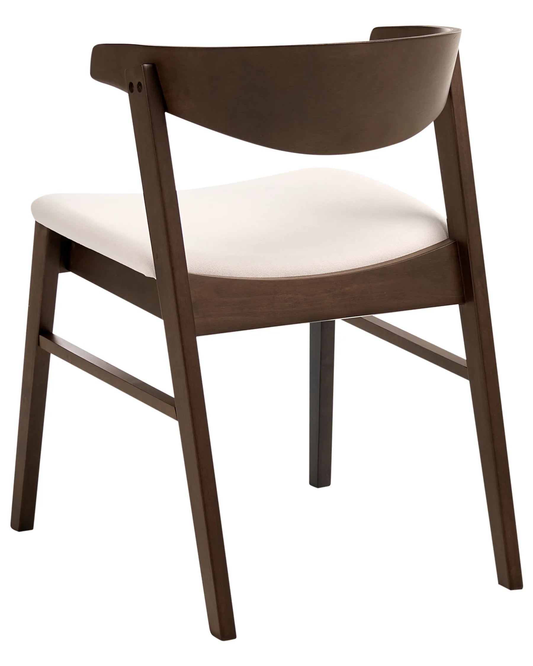 Set of 2 Dining Chairs LILLY Fabric Dark Brown/ Off-White