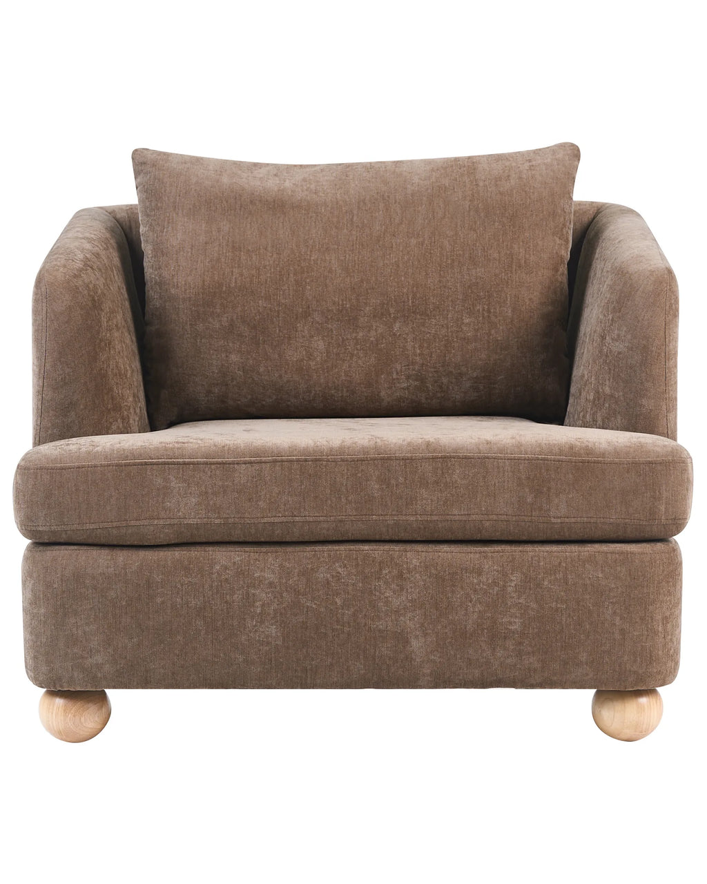 Armchair RATTVIK Chenille Brown