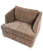 Armchair RATTVIK Chenille Brown
