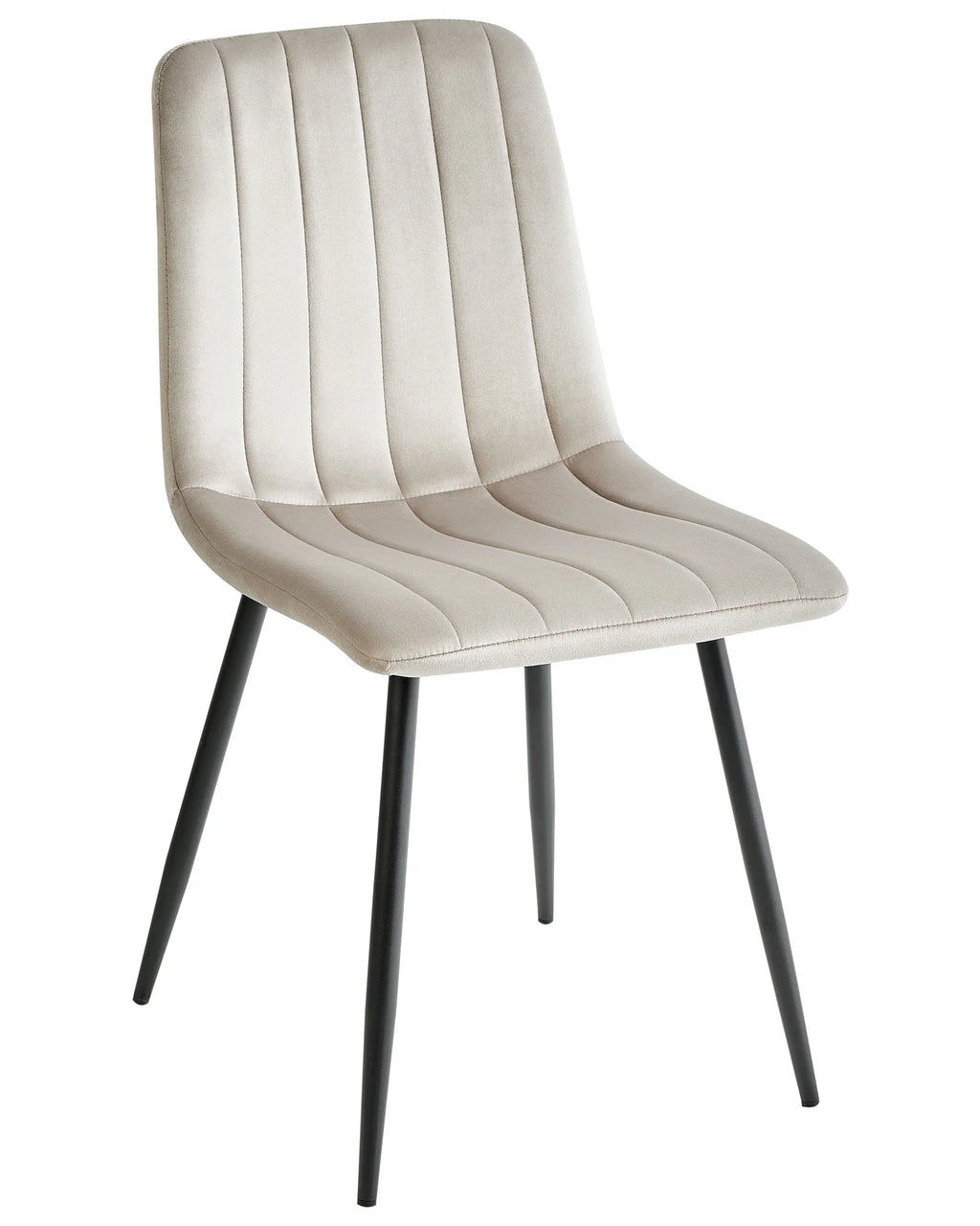 Set of 4 Dining Chairs KALISPELL Velvet Beige