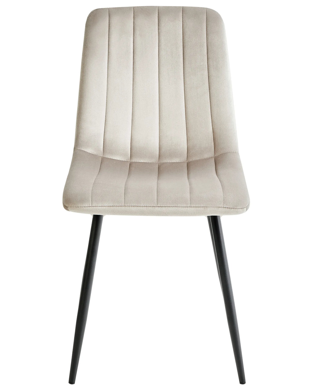 Set of 4 Dining Chairs KALISPELL Velvet Beige