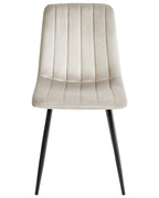 Set of 4 Dining Chairs KALISPELL Velvet Beige