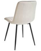Set of 4 Dining Chairs KALISPELL Velvet Beige