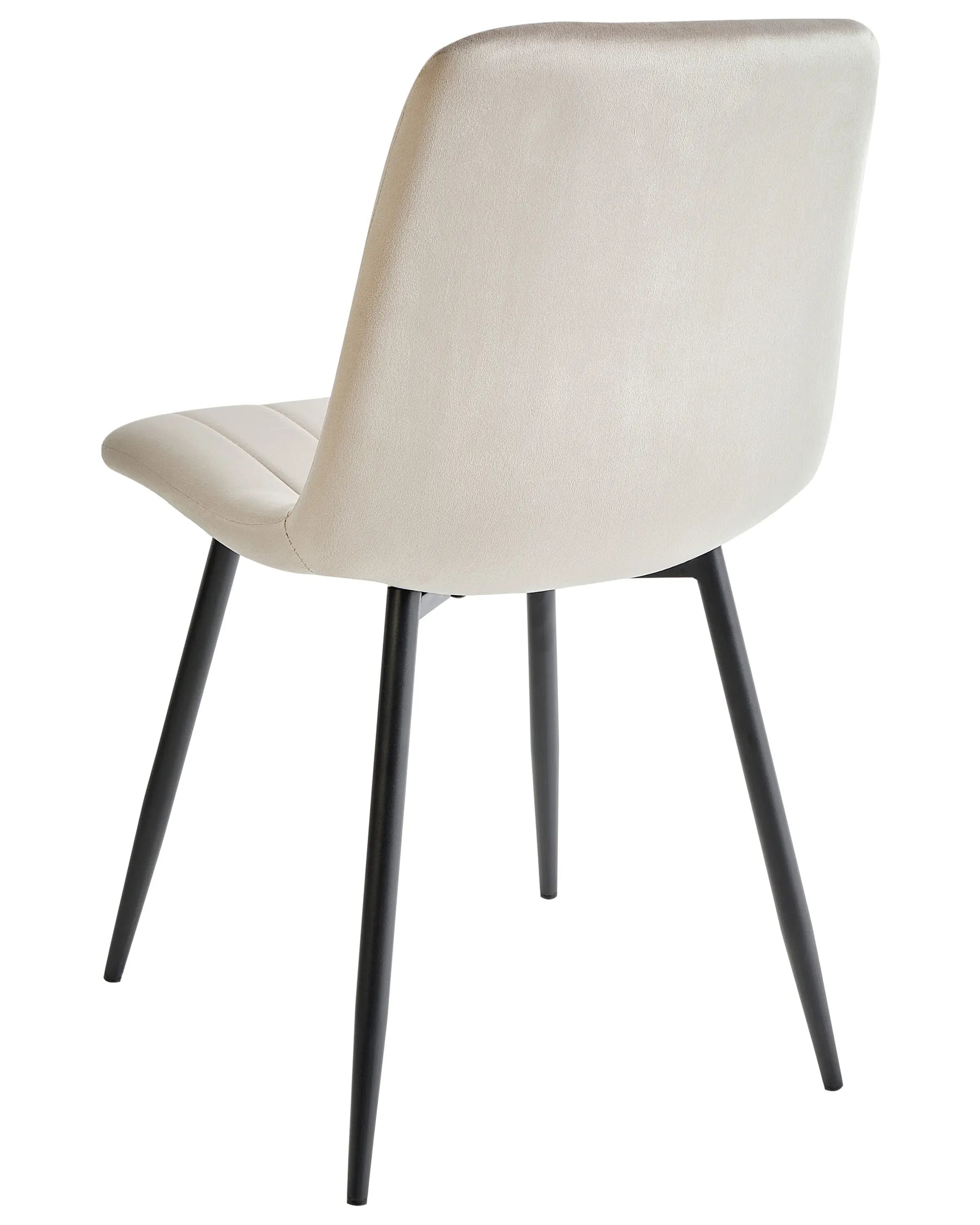 Set of 4 Dining Chairs KALISPELL Velvet Beige