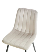 Set of 4 Dining Chairs KALISPELL Velvet Beige