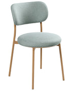 Set of 2 Dining Chairs CASEY Fabric Mint Green