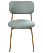 Set of 2 Dining Chairs CASEY Fabric Mint Green