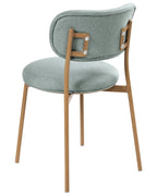 Set of 2 Dining Chairs CASEY Fabric Mint Green