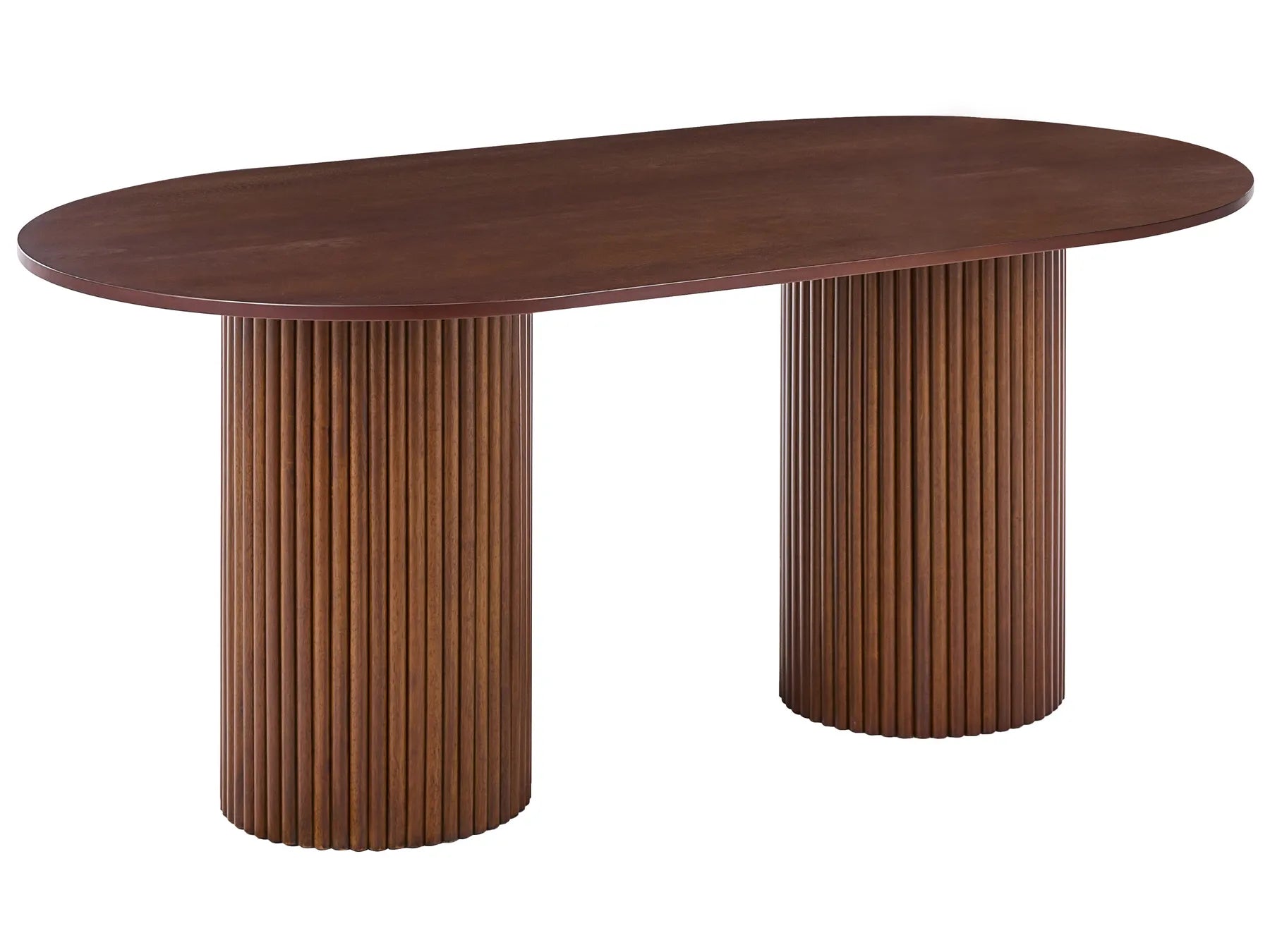 Dining Table SHERIDAN Dark Ash Wood 180 cm 100 cm
