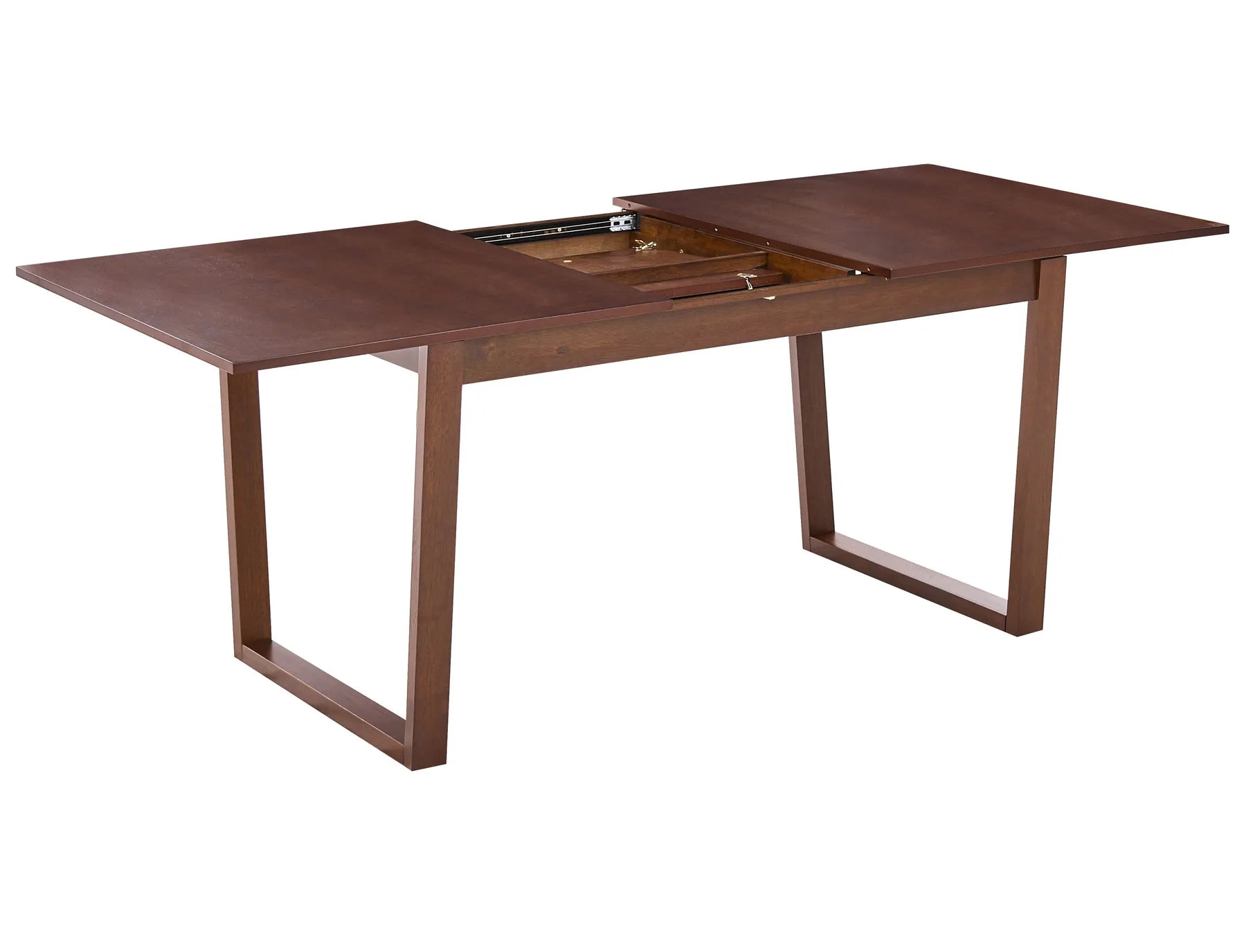 Extending Dining Table CAMDEN Dark Ash Wood 160/200 cm 95 cm