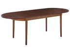 Extending Dining Table LARTO Dark Ash Wood 180/220 cm 90 cm