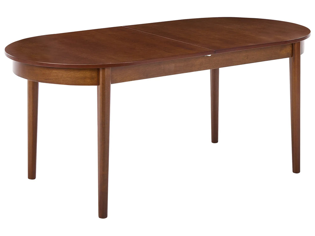 Extending Dining Table LARTO Dark Ash Wood 180/220 cm 90 cm