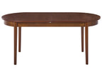 Extending Dining Table LARTO Dark Ash Wood 180/220 cm 90 cm