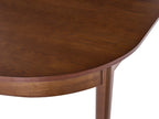 Extending Dining Table LARTO Dark Ash Wood 180/220 cm 90 cm