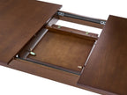 Extending Dining Table LARTO Dark Ash Wood 180/220 cm 90 cm